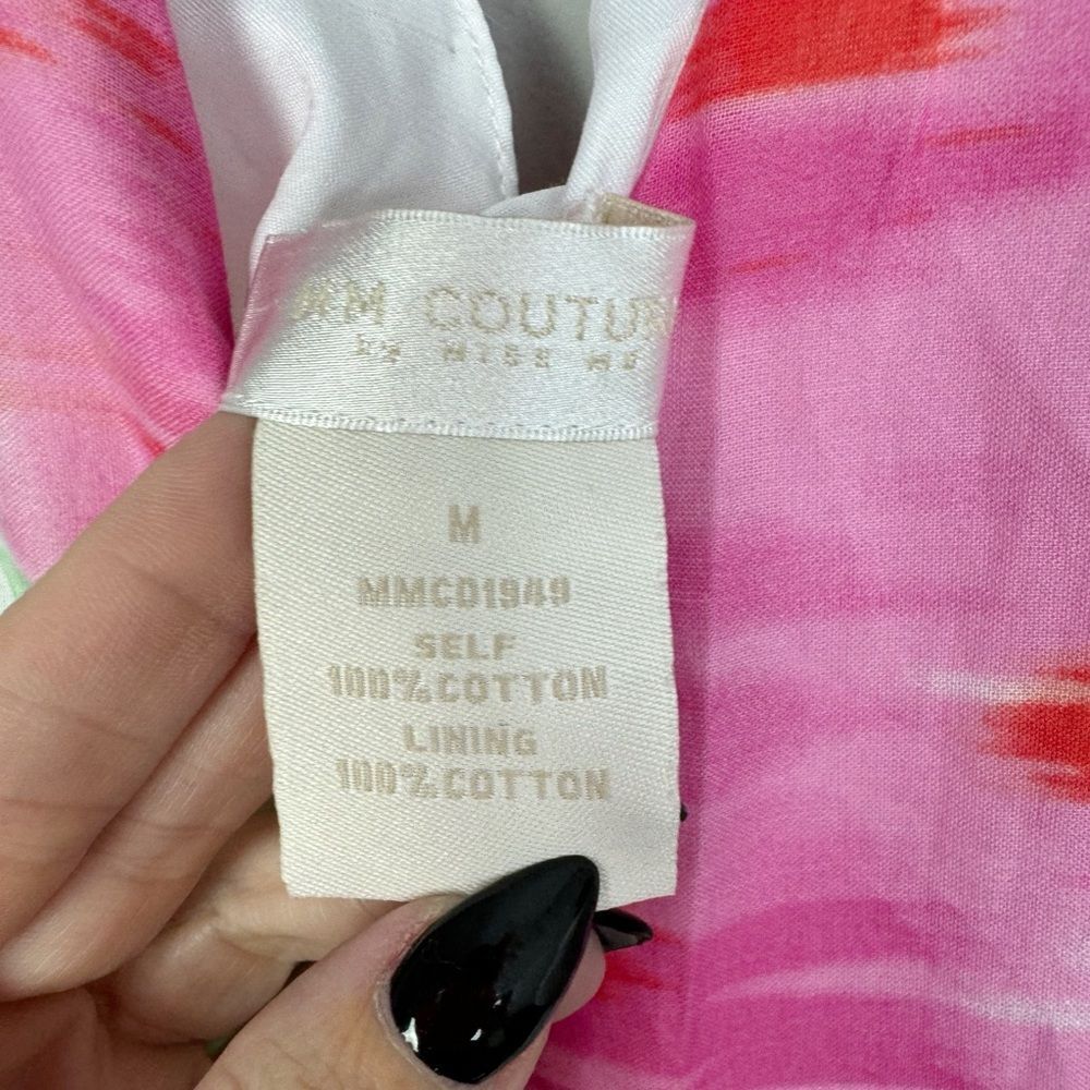 MM COUTURE | Watercolor Full Length Maxi Dress Back Cutout Women’s Size Medium - Picture 9 of 9